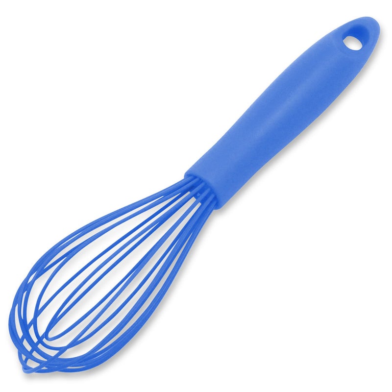 Chef Craft Premium Silicone Wire Cooking Whisk, 10.5 inch, Blue - Image 1